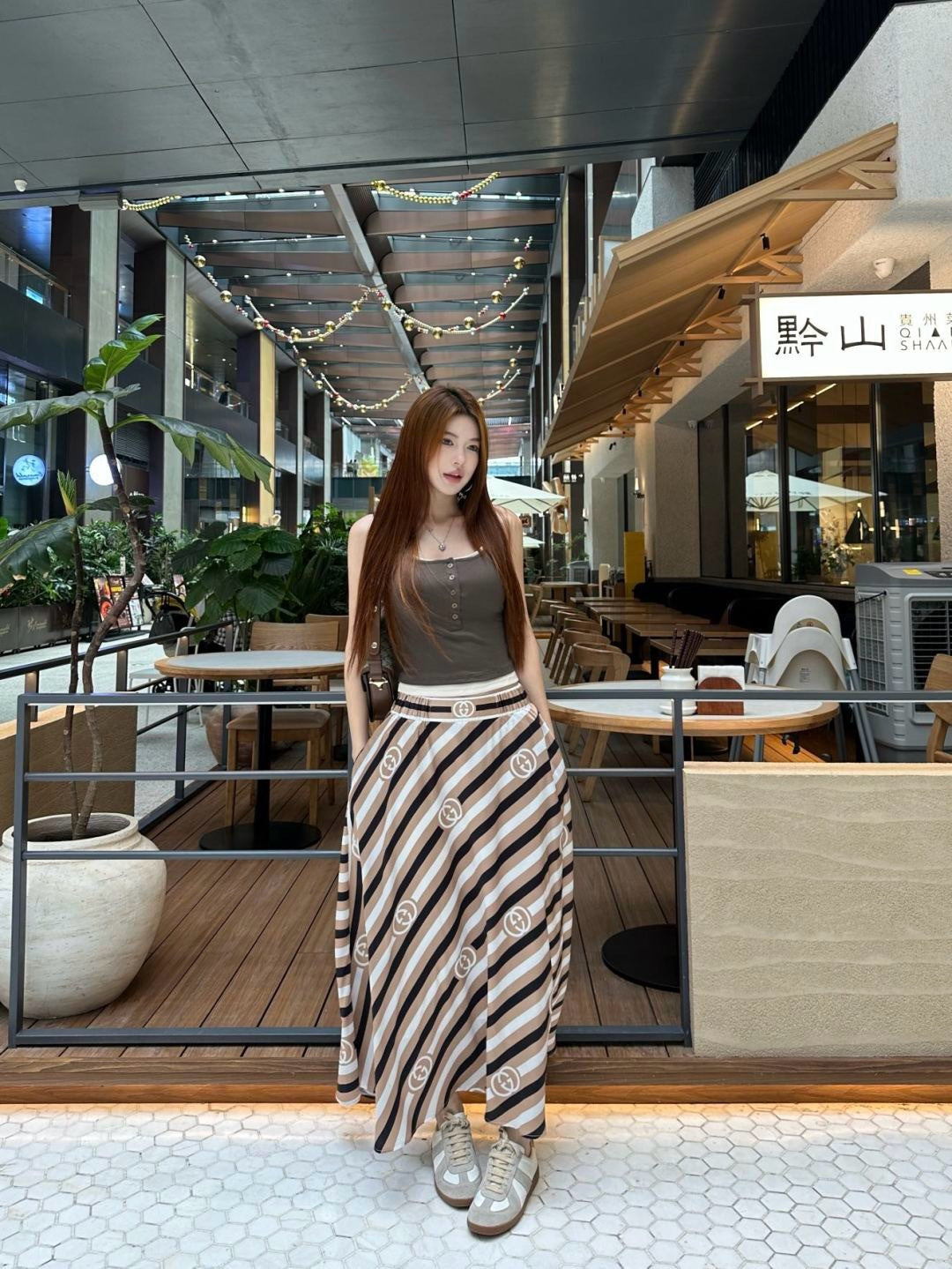 25ss print skirt