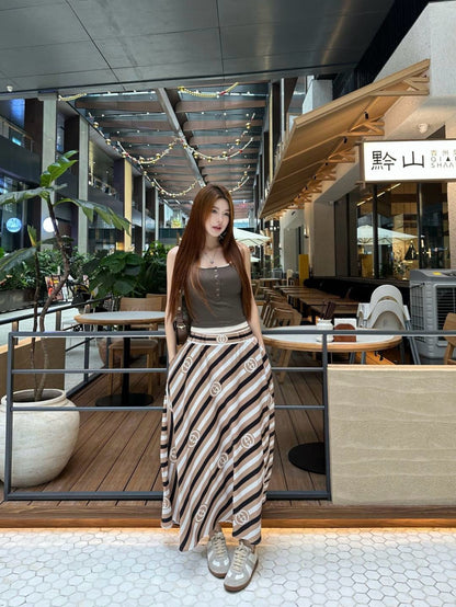 25ss print skirt