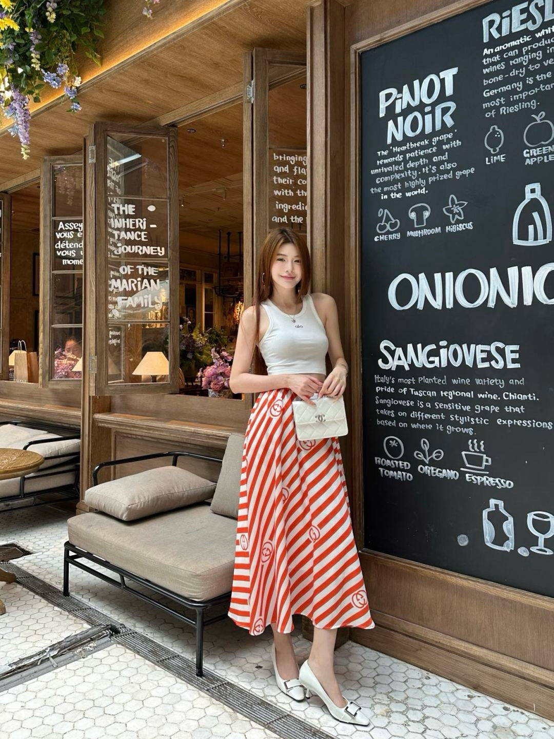 25ss print skirt