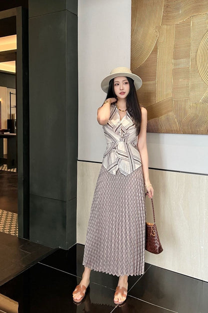 25ss print skirt