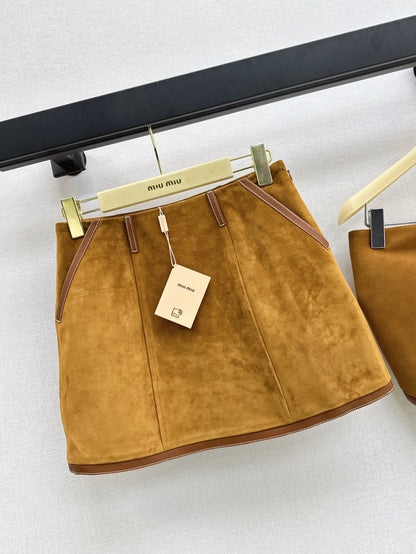 25ss suede skirt
