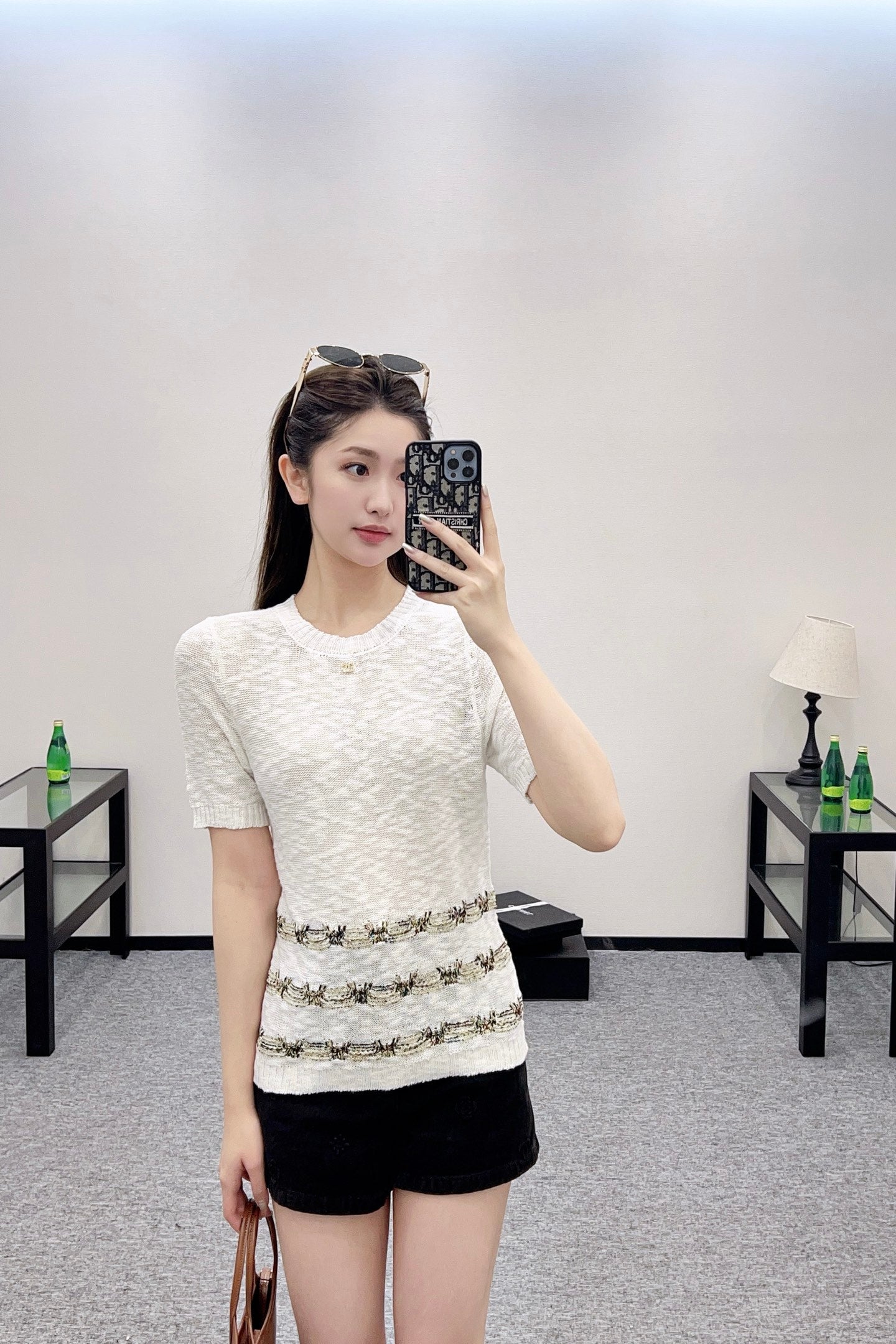 25 new product Embroidered knitted short sleeves