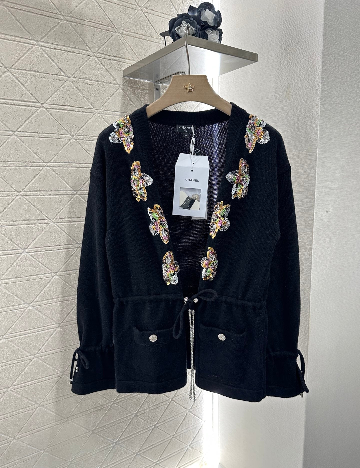 ♥2025 new product Beaded knitted cardigan