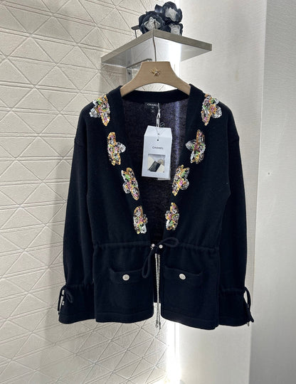 ♥2025 new product Beaded knitted cardigan