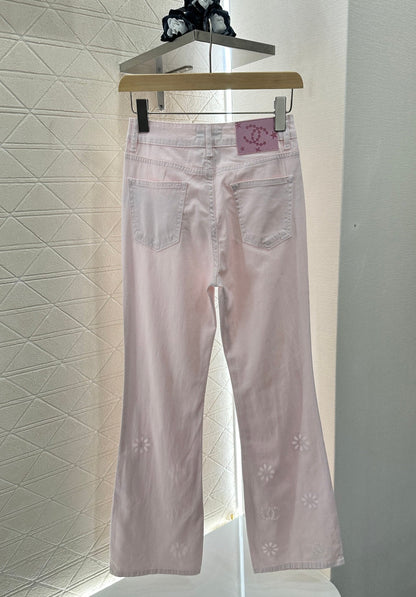 2025 new product Hollow embroidered jeans