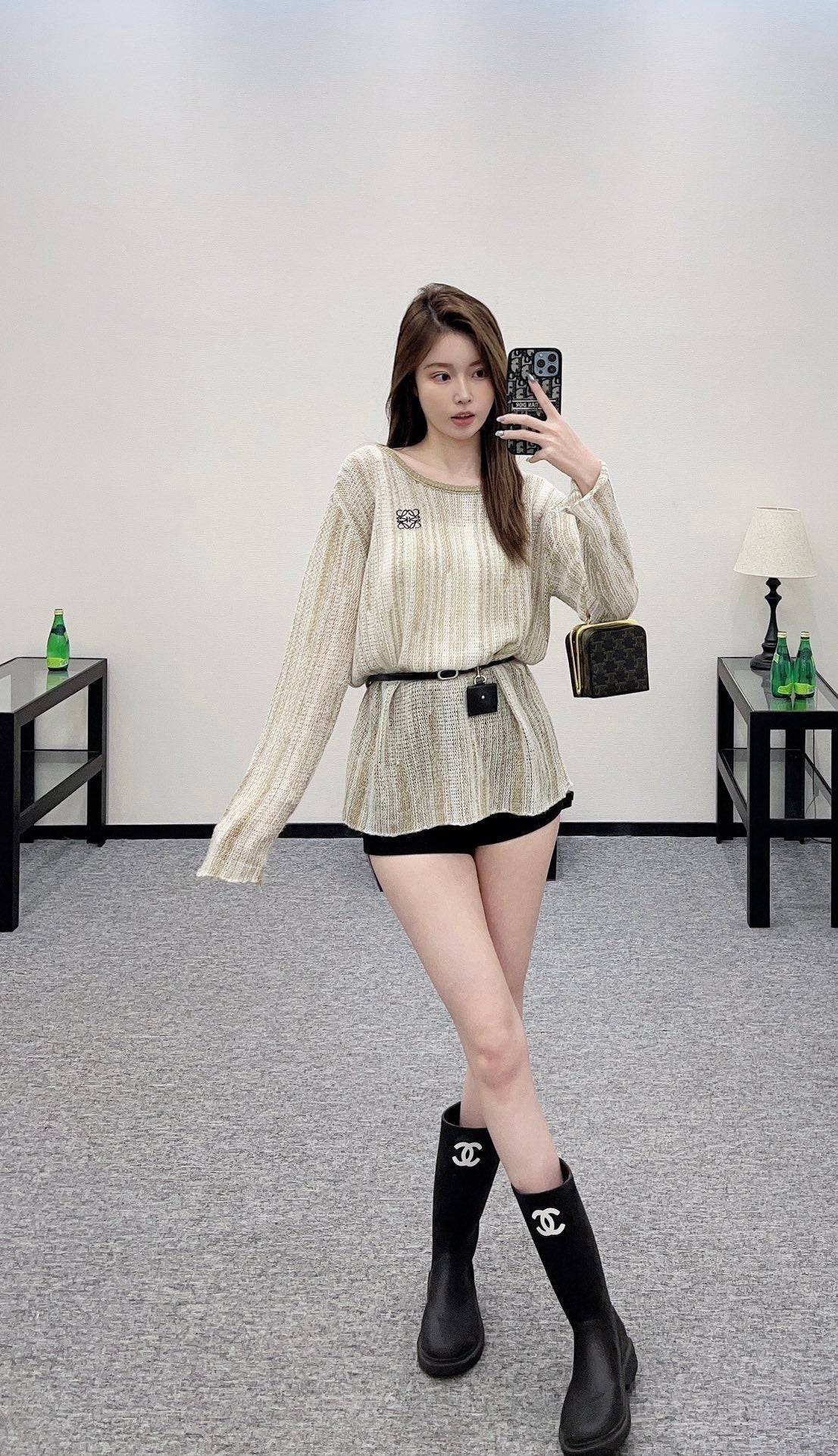 2025 new product Belt knitted top