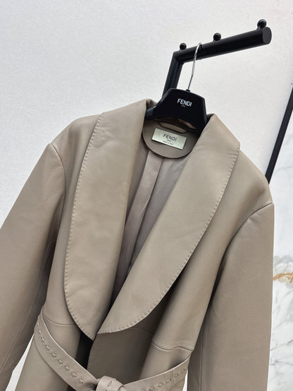 25fw leather coat