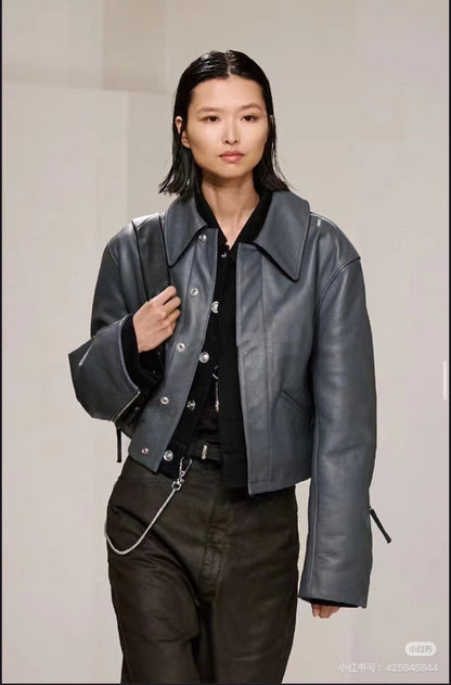 25fw leather jacket