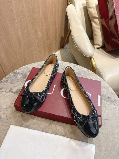 25fw Patent ballet flats
