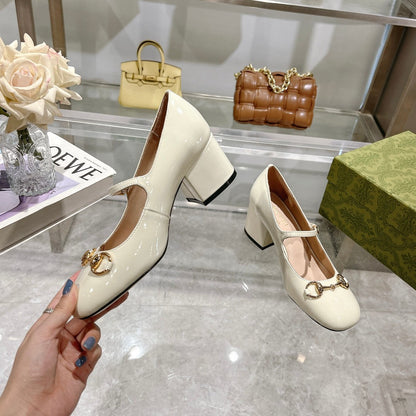 25fw Patent leather Mary Jane high heels (WHITE/PINK/BLACK/RED)