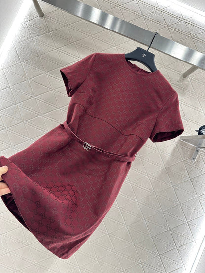 25 jacquard short-sleeved dress