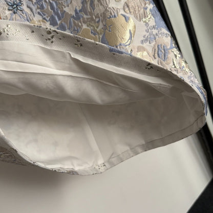 25 new diamond silk jacquard dress