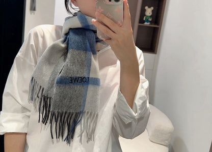 25 new plaid color matching scarf