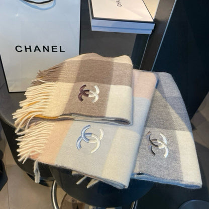 New cashmere water ripple scarf