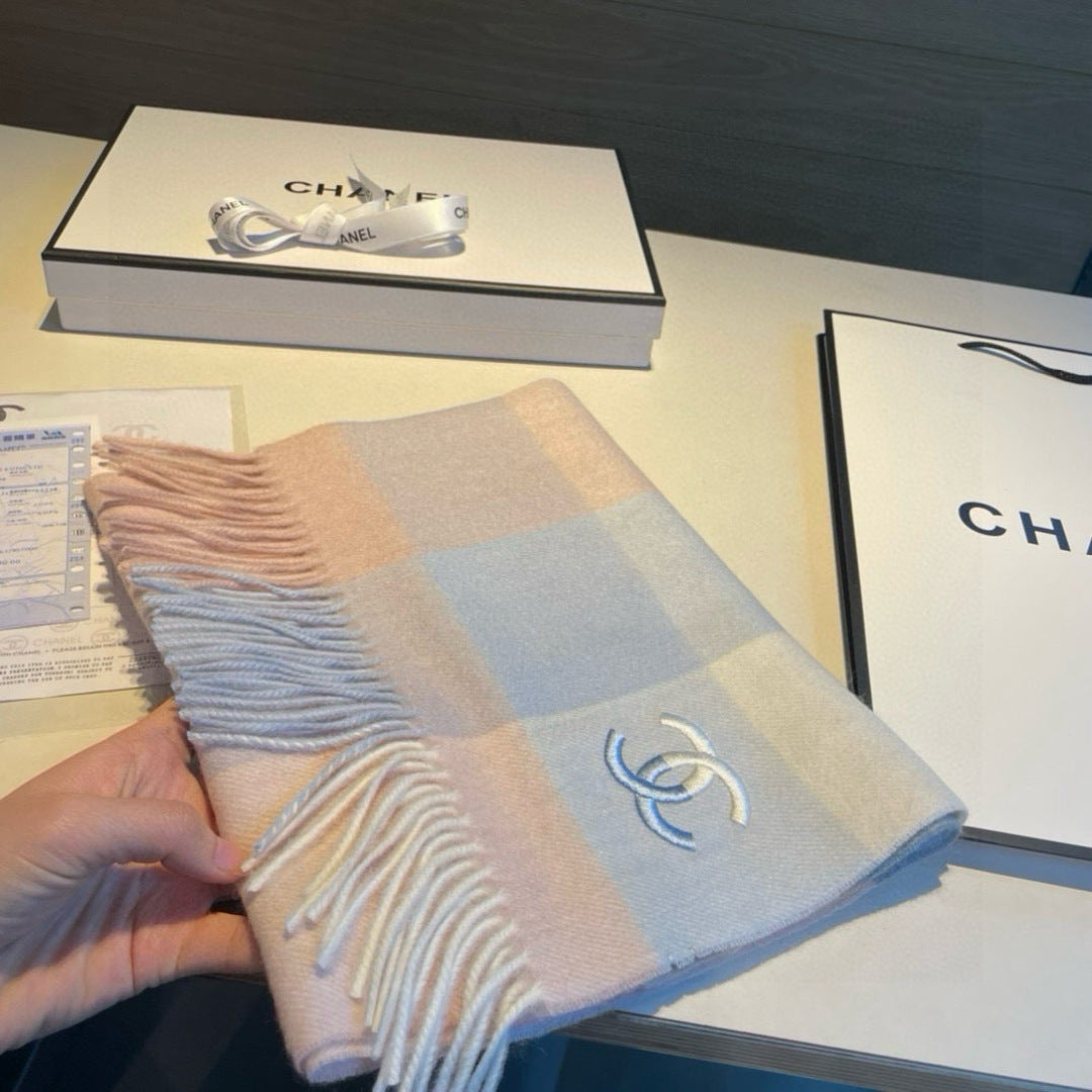 New cashmere water ripple scarf