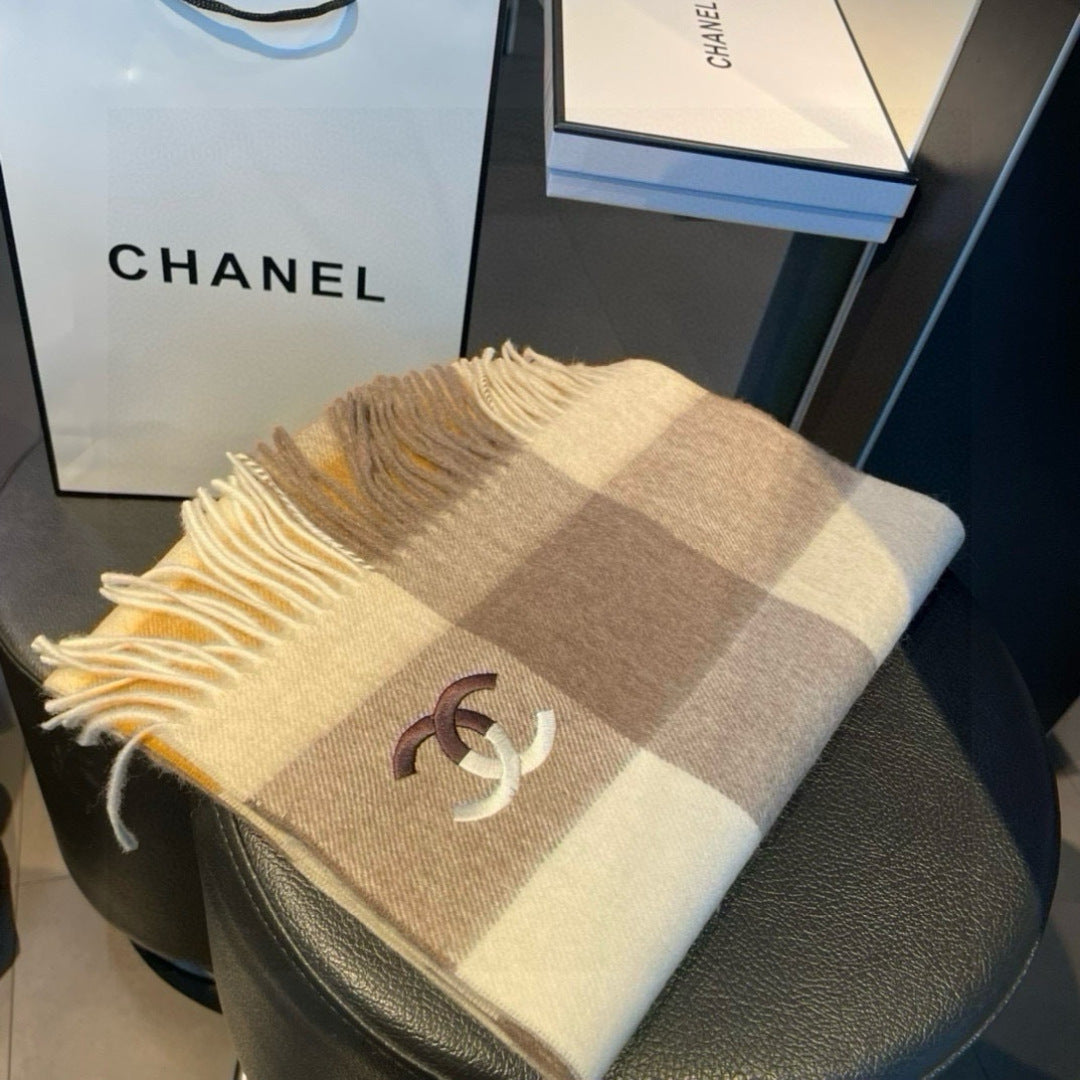 New cashmere water ripple scarf