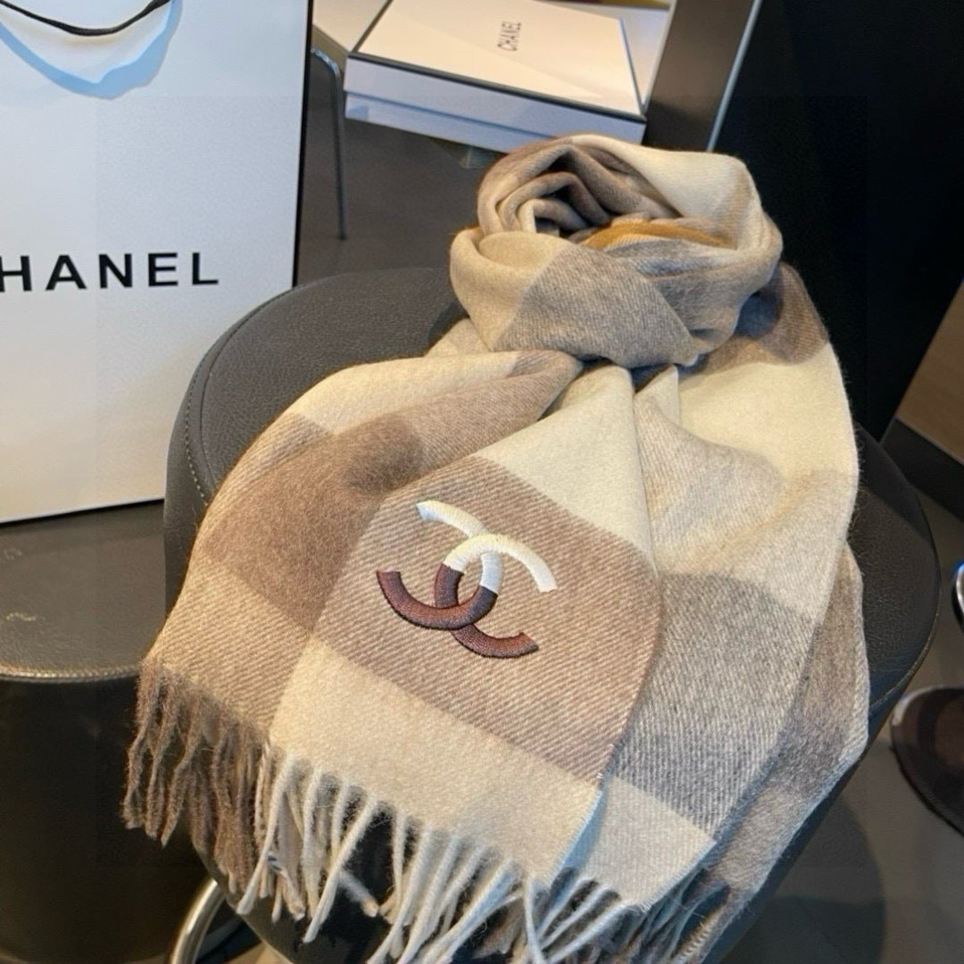 New cashmere water ripple scarf