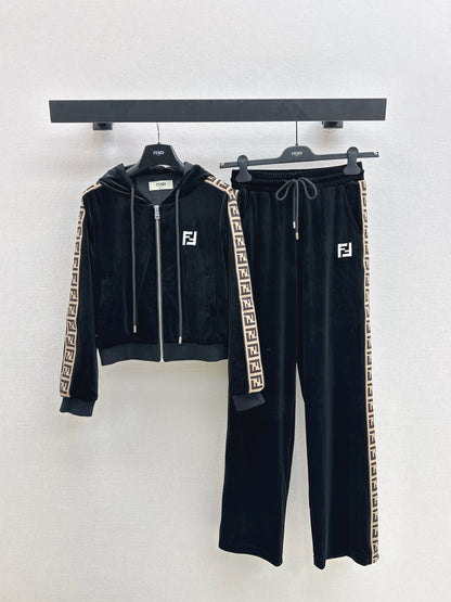 25fw new hooded sweatshirt jacket with trousers set