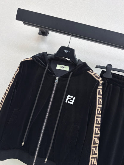 25fw new hooded sweatshirt jacket with trousers set