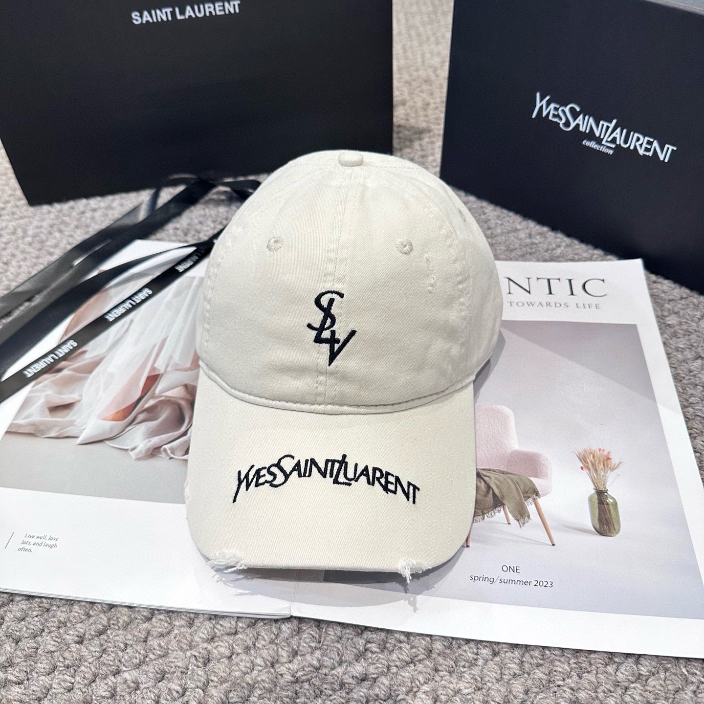 Letter embroidered baseball cap