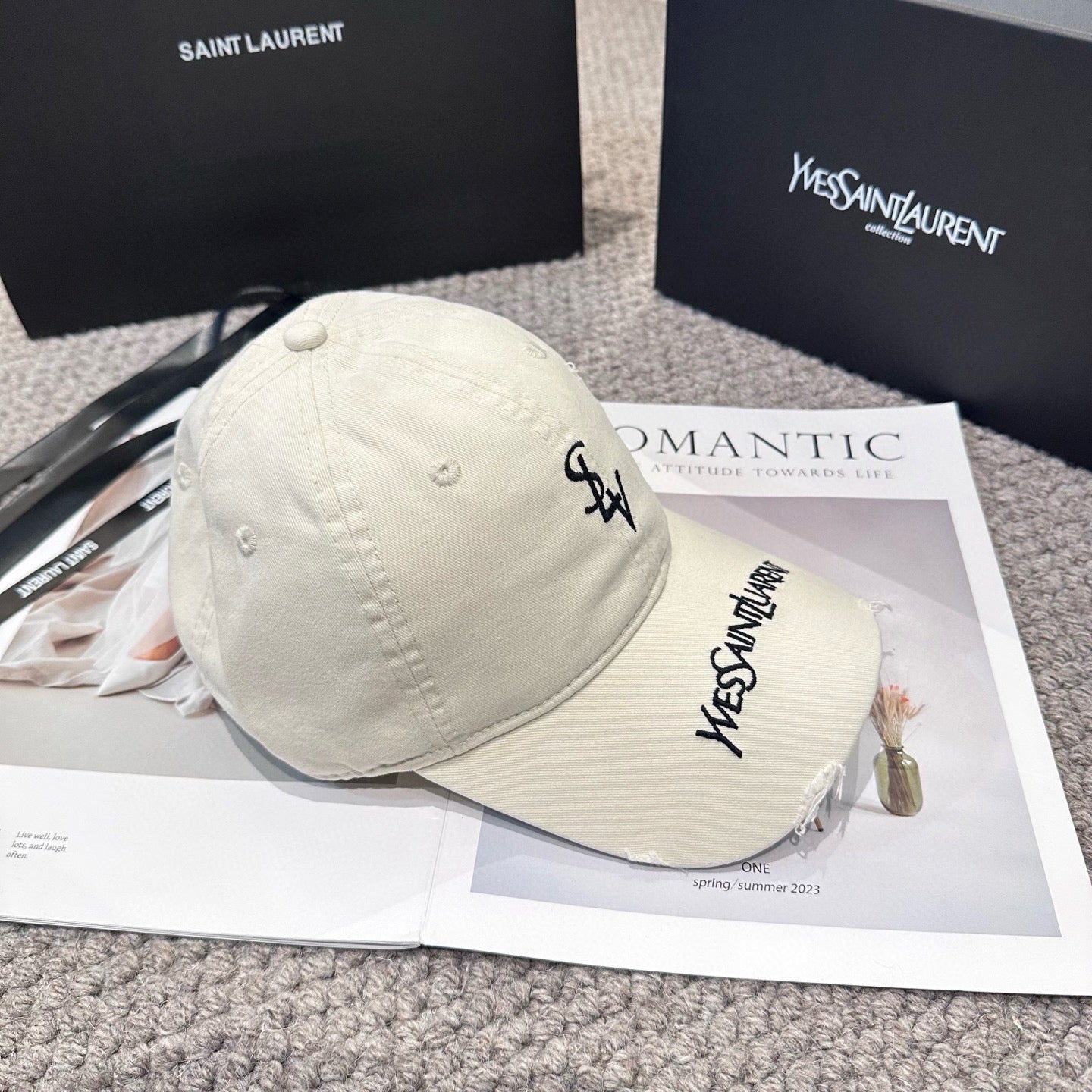 Letter embroidered baseball cap