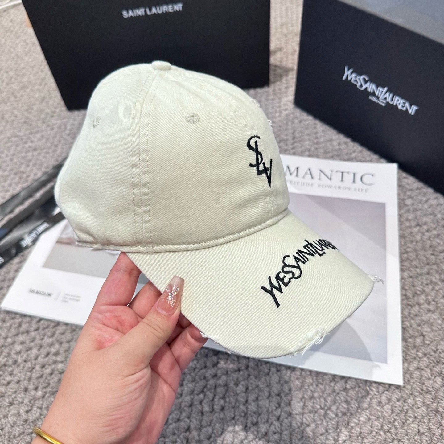 Letter embroidered baseball cap
