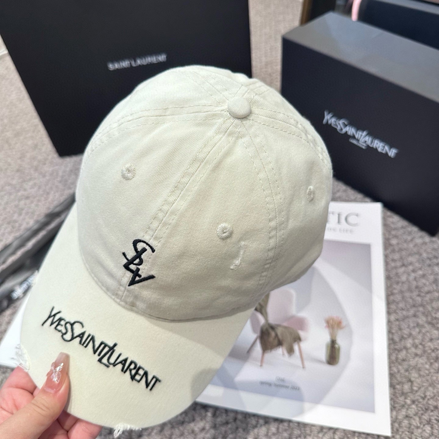 Letter embroidered baseball cap