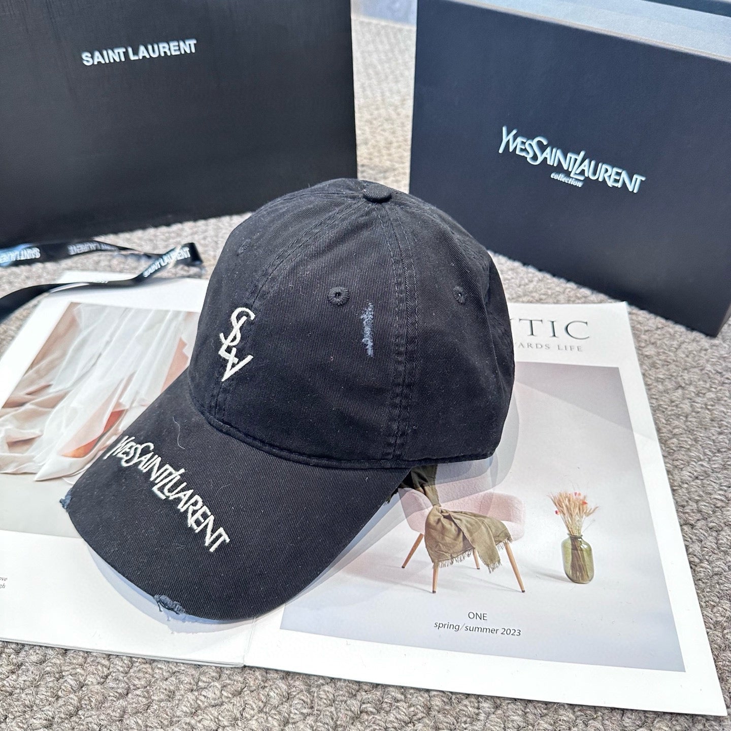 Letter embroidered baseball cap