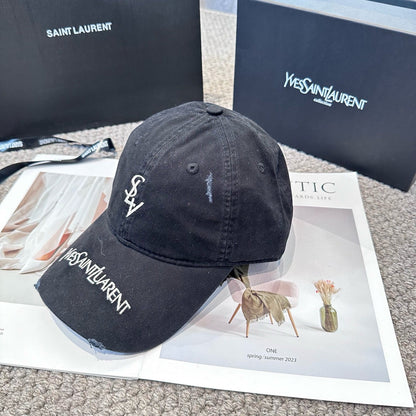Letter embroidered baseball cap