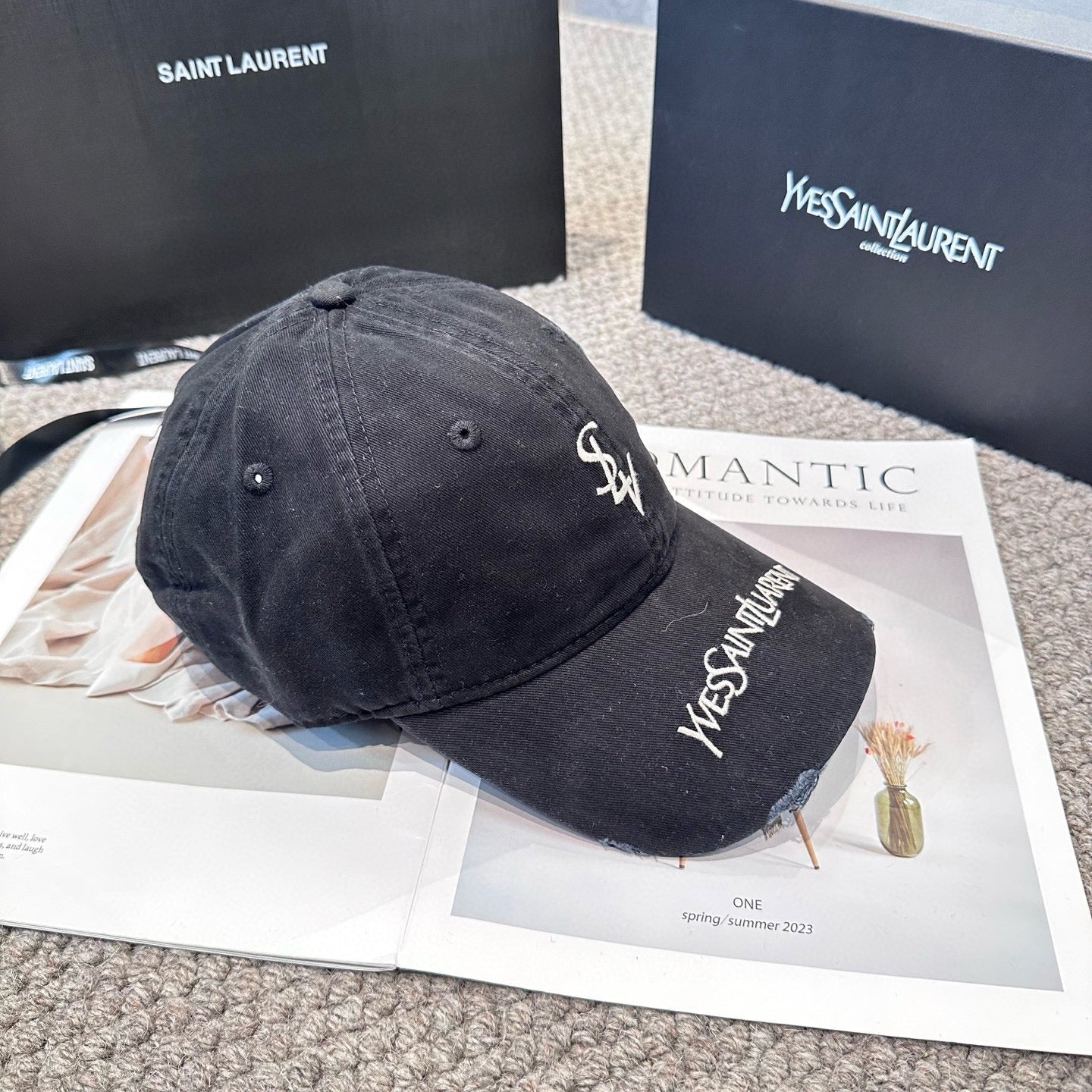 Letter embroidered baseball cap