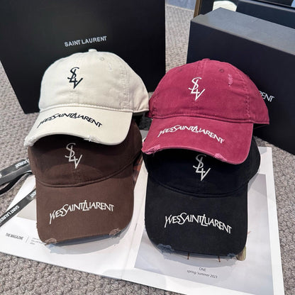 Letter embroidered baseball cap