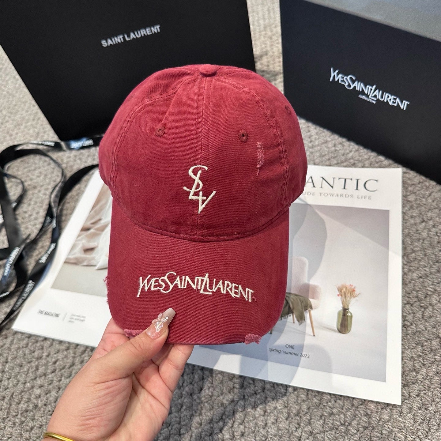 Letter embroidered baseball cap