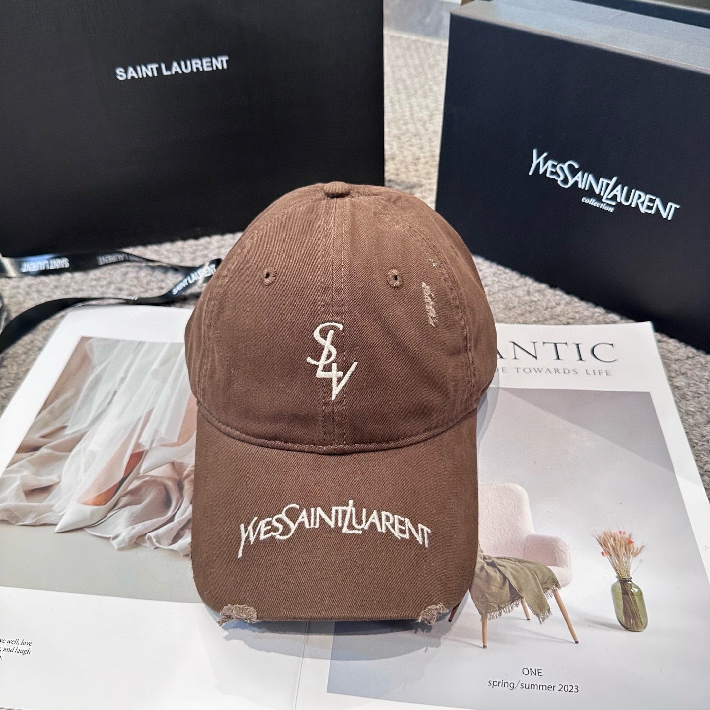 Letter embroidered baseball cap