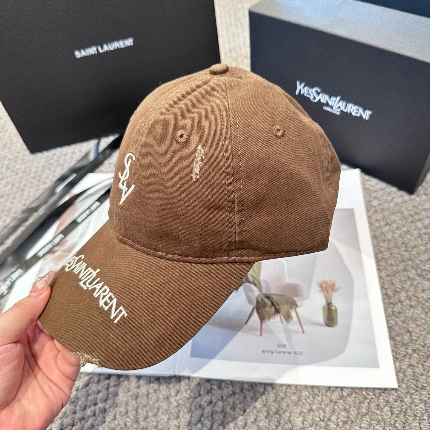 Letter embroidered baseball cap