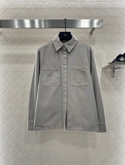 25fw new denim belt jacket with trousers suit