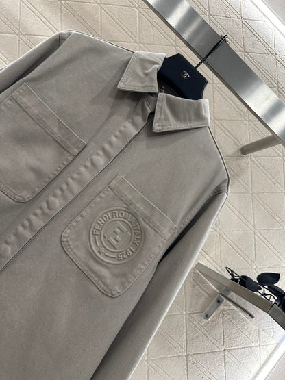 25fw new denim belt jacket with trousers suit