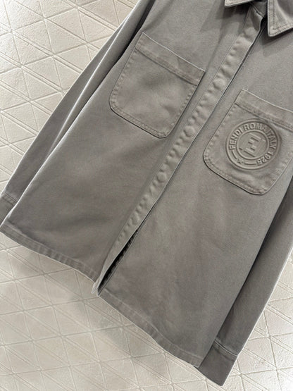 25fw new denim belt jacket with trousers suit