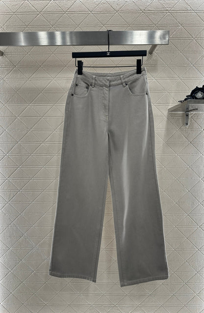 25fw new denim belt jacket with trousers suit