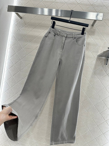 25fw new denim belt jacket with trousers suit