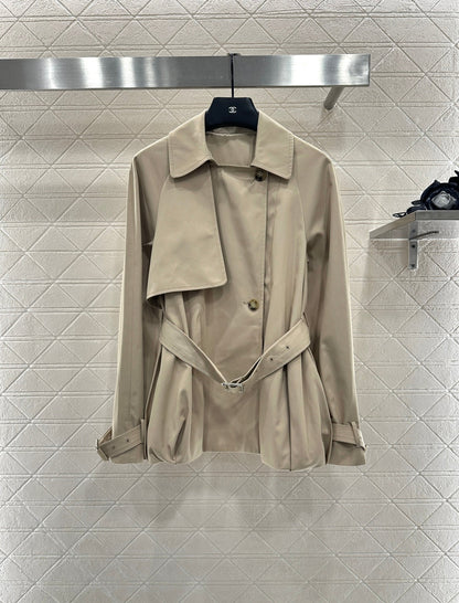 25fw new belted shawl windbreaker jacket