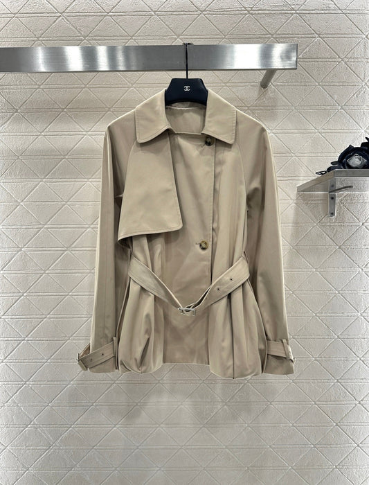 25fw new belted shawl windbreaker jacket
