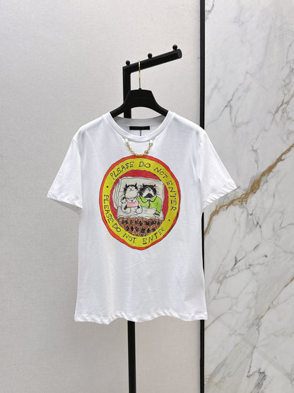 25fw new logo print short-sleeved T-shirt