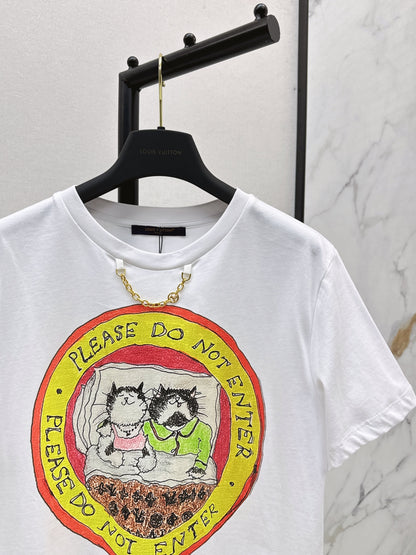 25fw new logo print short-sleeved T-shirt