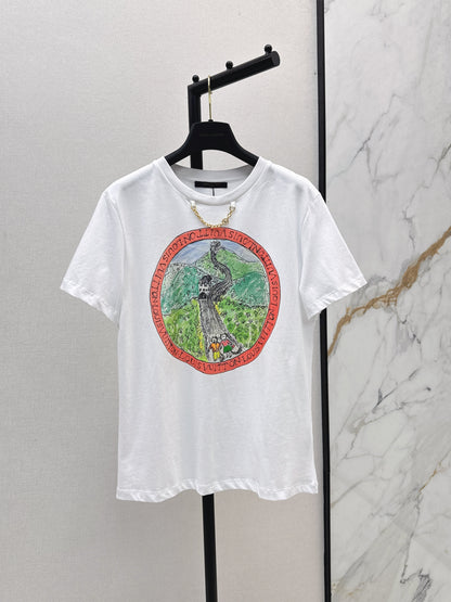 25fw new logo print short-sleeved T-shirt