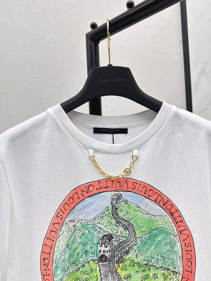 25fw new logo print short-sleeved T-shirt