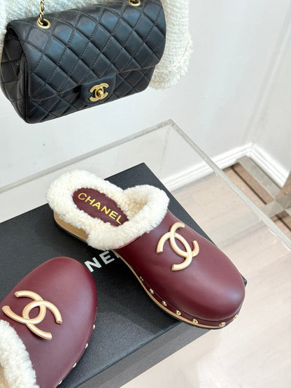 25 New Solid Wood Sole Thick-Sole Half Slippers