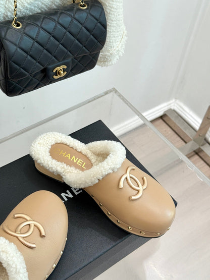 25 New Solid Wood Sole Thick-Sole Half Slippers
