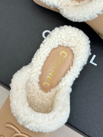 25 New Solid Wood Sole Thick-Sole Half Slippers