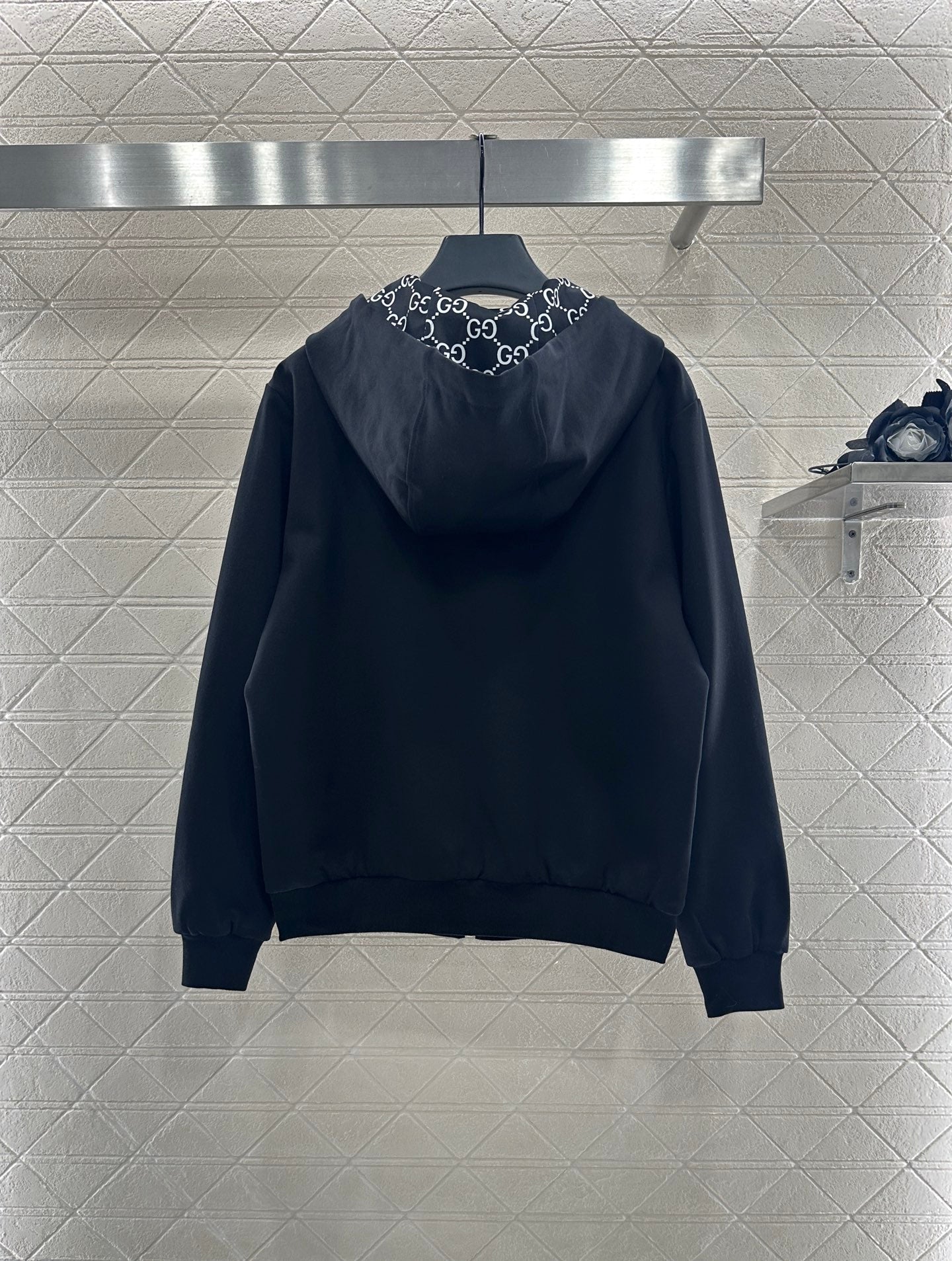 25 Double sided hooded jacket+long pants pure cotton set