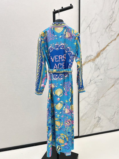 25fw new printed silk dress